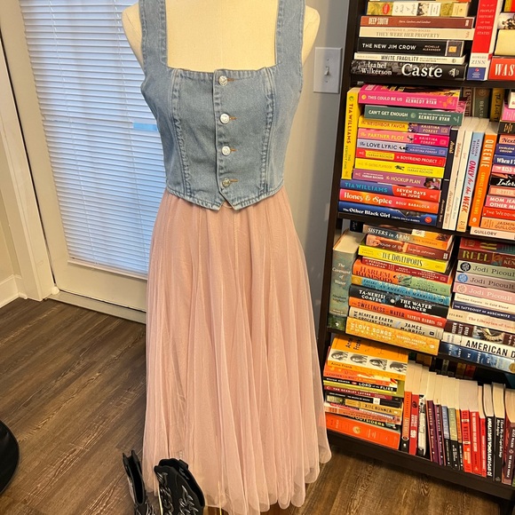 Chicwish Soft Pink A-Line Tulle Maxi Skirt - Picture 3 of 8